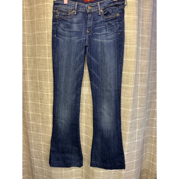 7 For All Mankind Denim - 7 For All Mankind Bootcut Jeans Women's Size 27 Dark Wash Stretch Denim